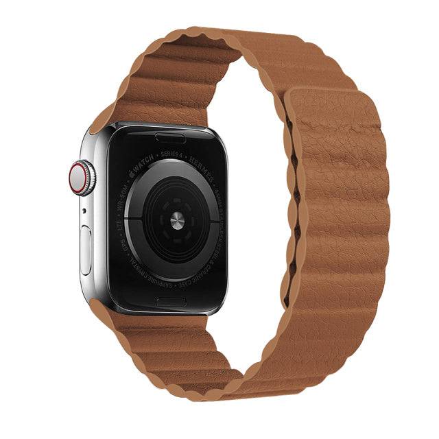 Leather loop strap for Apple Watch band - TheWellBeing4All