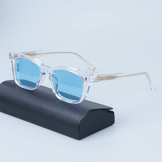 JACQUES High Quality Retro Vintage Polygon Square Acetate SUNGLASSES - TheWellBeing4All