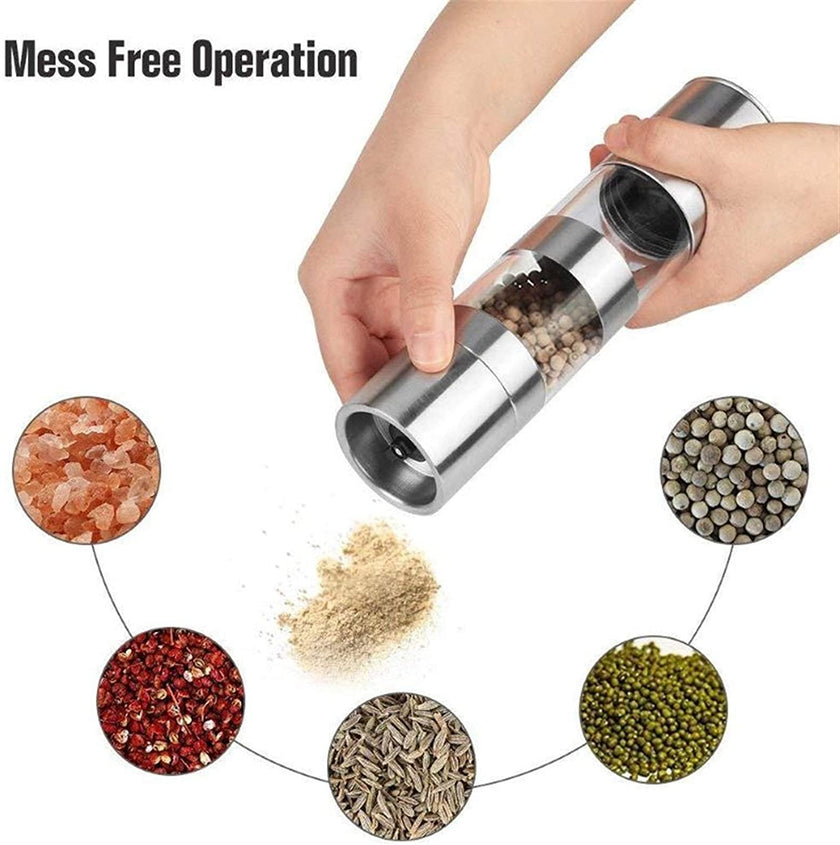 Stainless Steel Grinder Set Burr Mill - TheWellBeing4All