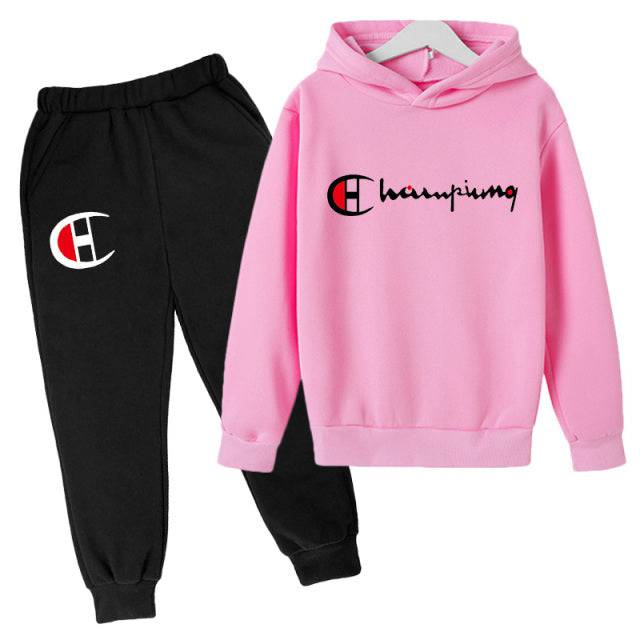 Toddler Sweater Outdoor Causal Tracksuit Pants Suit Children Long Sleeve Hoodies for 4T-14T - TheWellBeing4All