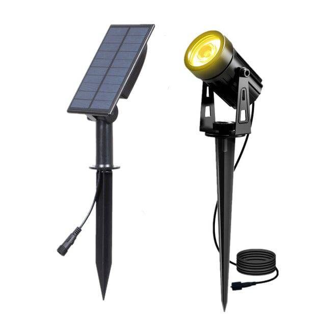 Solar Powered Spotlight 2 Warm Panel Outdoor Lighting Landscape Yard Garden Tree Separately Lamp - TheWellBeing4All
