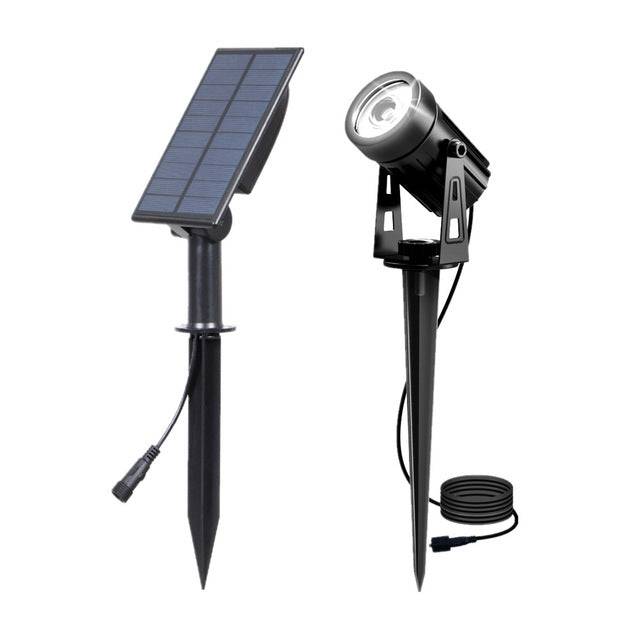 Solar Powered Spotlight 2 Warm Panel Outdoor Lighting Landscape Yard Garden Tree Separately Lamp - TheWellBeing4All