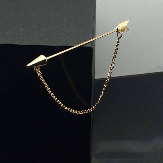Pin Chain Black Bow Brooch Gold Lapel Pins For Men Suit Brooch Broches Vintage Brooches For Women - TheWellBeing4All