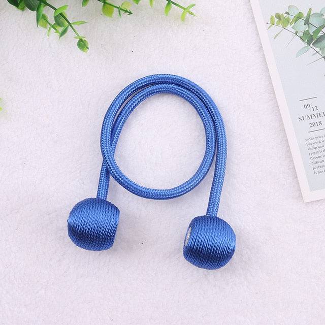 Magnetic Ball Curtain Tiebacks Tie Rope Holdbacks Buckle Clips Hook Holder - TheWellBeing4All