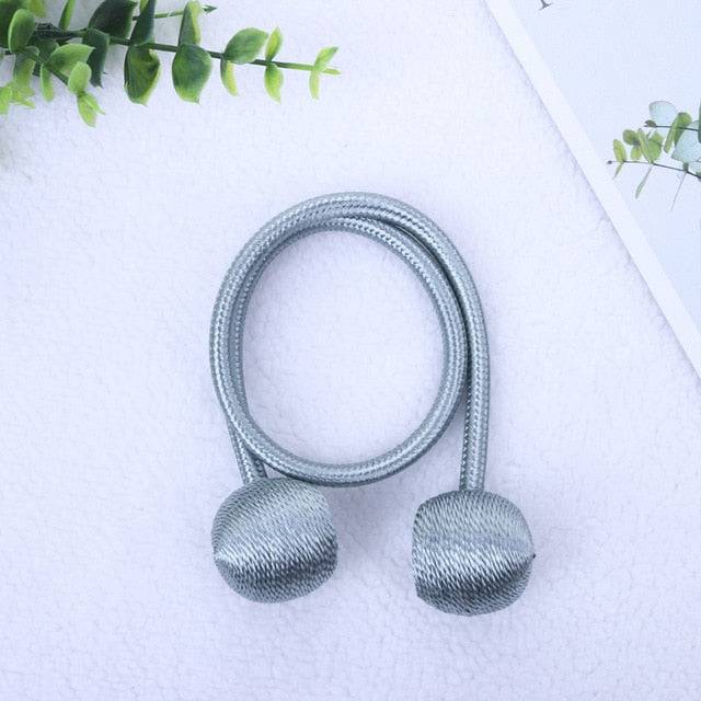 Magnetic Ball Curtain Tiebacks Tie Rope Holdbacks Buckle Clips Hook Holder - TheWellBeing4All