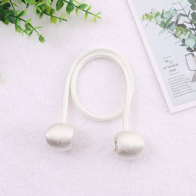 Magnetic Ball Curtain Tiebacks Tie Rope Holdbacks Buckle Clips Hook Holder - TheWellBeing4All