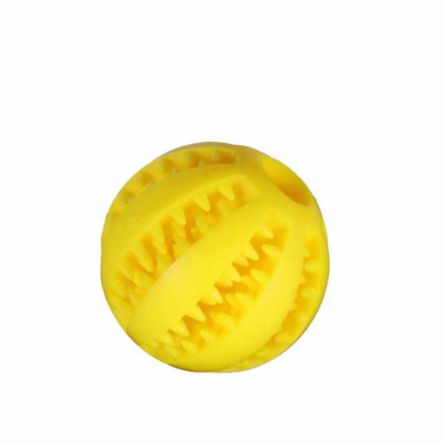 Natural Rubber Pet Dog Toys Dog Chew Toys Tooth Cleaning Treat Ball Extra-tough Interactive Elasticity Ball for Pet Products - TheWellBeing4All