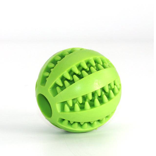 Natural Rubber Pet Dog Toys Dog Chew Toys Tooth Cleaning Treat Ball Extra-tough Interactive Elasticity Ball for Pet Products - TheWellBeing4All
