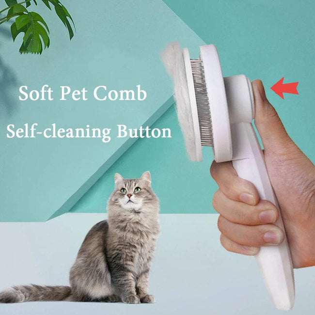Pet Brush Comb Hair Removes for Dog; cat. Hair Comb Grooming Hair Cleaner Cleaning Beauty Slicker Brush - TheWellBeing4All