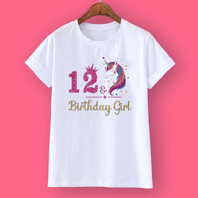 Unicorn Birthday Shirt 1-12 Birthday T-Shirt - TheWellBeing4All