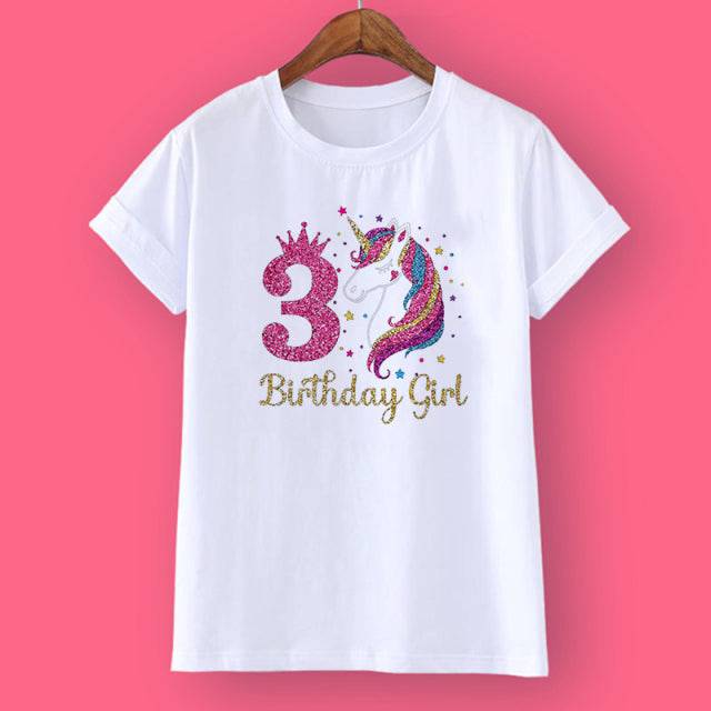 Unicorn Birthday Shirt 1-12 Birthday T-Shirt - TheWellBeing4All