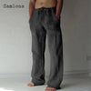 Linen Pants Drawstring Loose Trouser - TheWellBeing4All