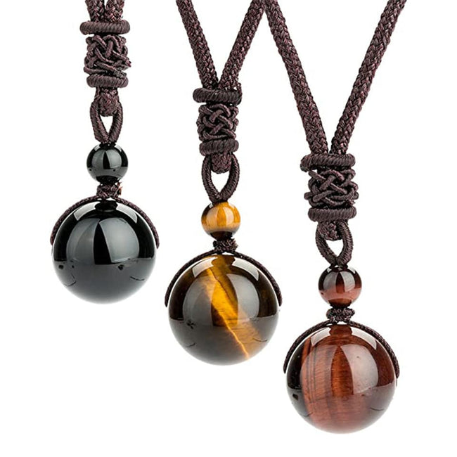 Tiger Eye Stone Lucky Pendant Necklaces - TheWellBeing4All