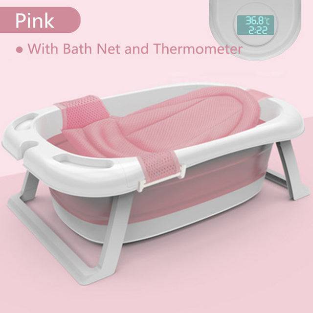 Folding Baby Bath Tub Eco-friendly Smart Bath Bucket Large Bidet Kid - TheWellBeing4All