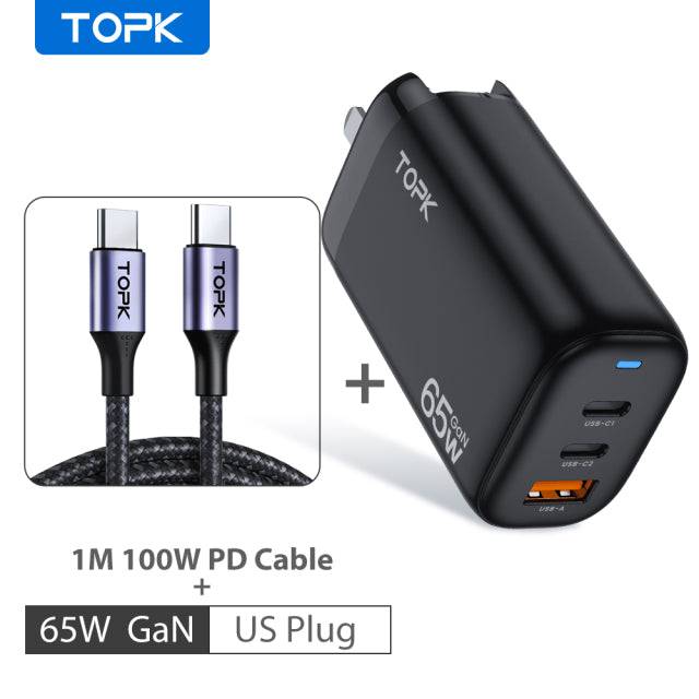 USB Phone Charger for iPhone PD Fast Charge - TheWellBeing4All