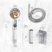 High Pressure Water Saving Shower Head 360 Degrees Rotating Spray - TheWellBeing4All
