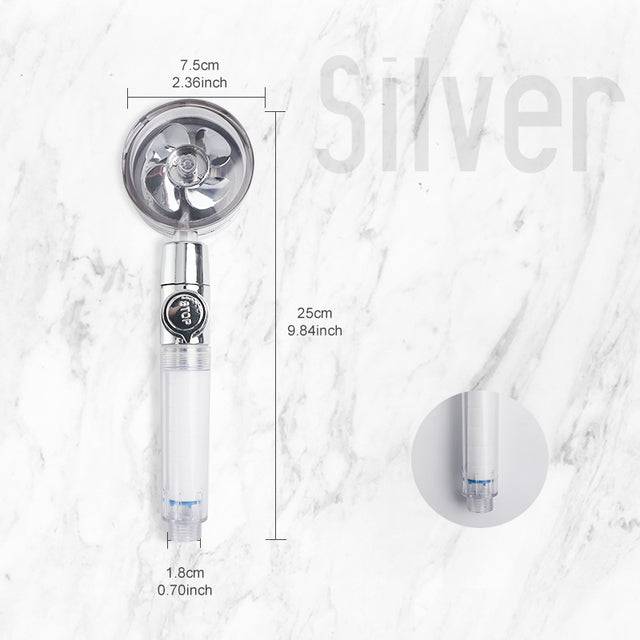 High Pressure Water Saving Shower Head 360 Degrees Rotating Spray - TheWellBeing4All
