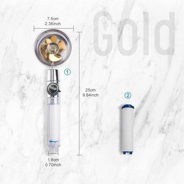 High Pressure Water Saving Shower Head 360 Degrees Rotating Spray - TheWellBeing4All