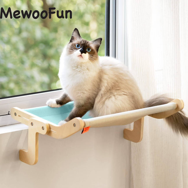 Mewoofun Sturdy Cat Window Perch Wooden Assembly Hanging Bed - TheWellBeing4All