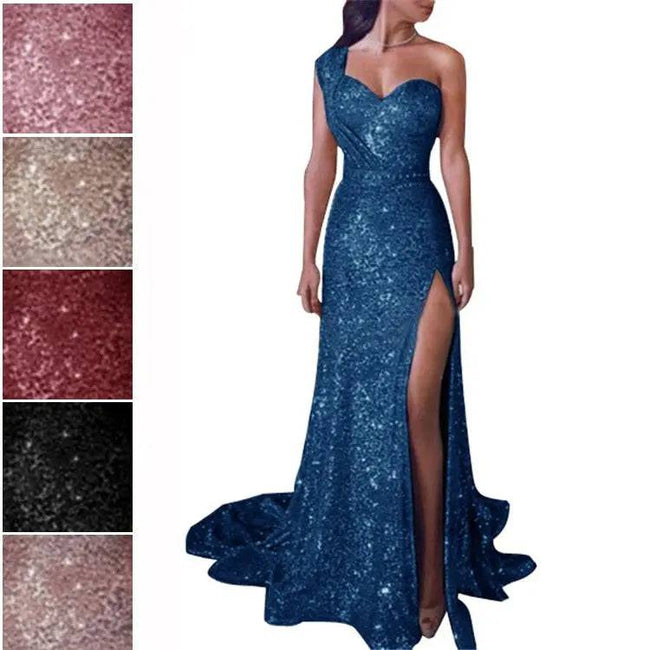 Elegant Abendkleider Long Evening Dresses Sexy One Shoulder Sleeveless Robe De Soiree Ever Pretty Formal Party Dress Prom Gowns - TheWellBeing4All