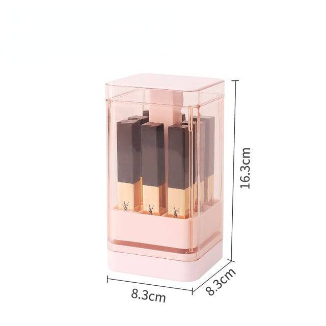 Plastic Transparent Lipstick Box Push-up and Drop-off Compartment - TheWellBeing4All