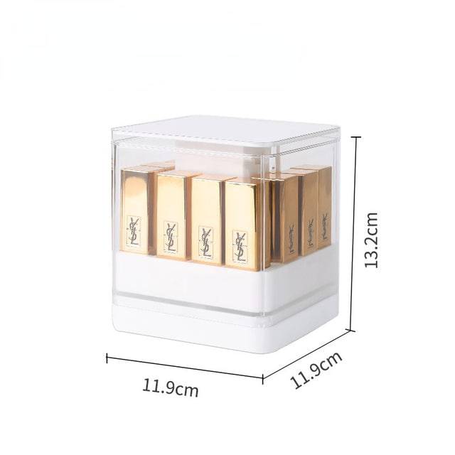 Plastic Transparent Lipstick Box Push-up and Drop-off Compartment - TheWellBeing4All