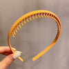 Morandi Color Hair Hoop Female All-Match Press Hair Head Buckle Headband Girl Frosted Serrated Hair Accessories - TheWellBeing4All