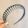 Morandi Color Hair Hoop Female All-Match Press Hair Head Buckle Headband Girl Frosted Serrated Hair Accessories - TheWellBeing4All