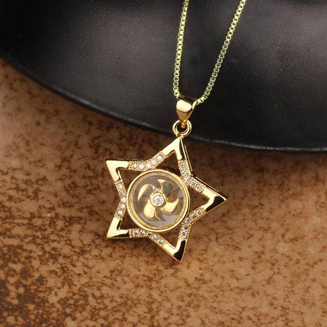 Rotatable Windmill Pendant Necklace - TheWellBeing4All