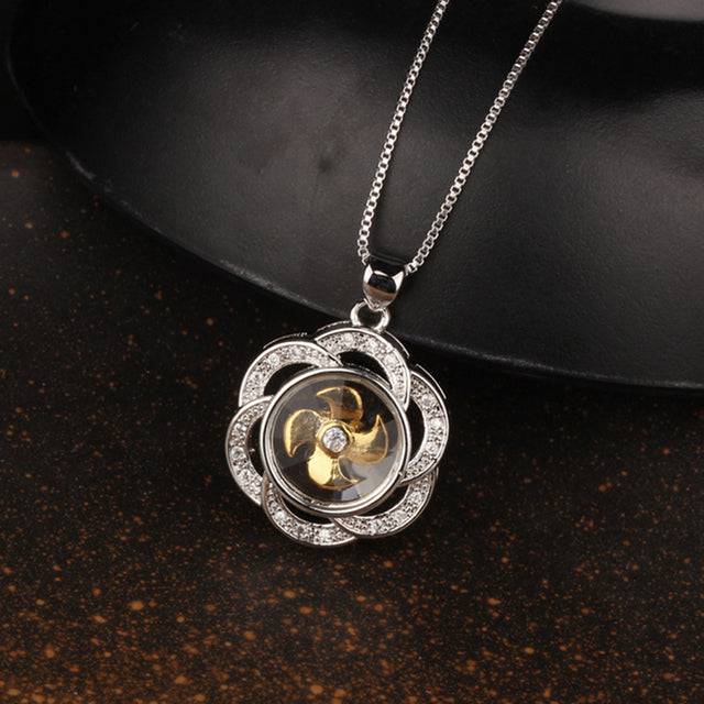 Rotatable Windmill Pendant Necklace - TheWellBeing4All
