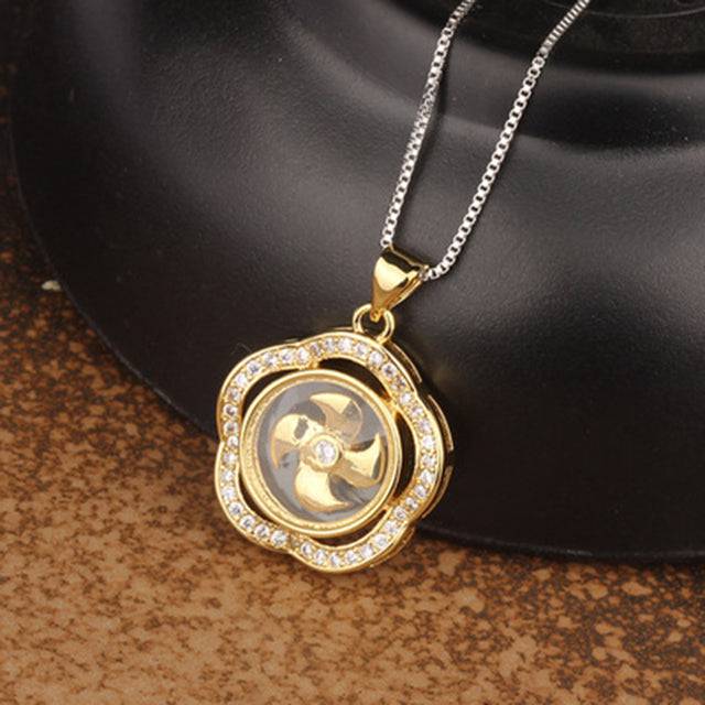 Rotatable Windmill Pendant Necklace - TheWellBeing4All