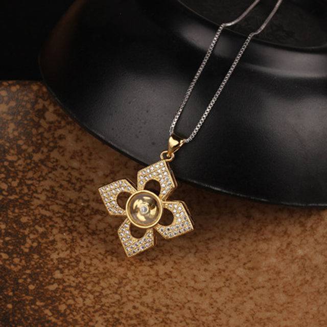 Rotatable Windmill Pendant Necklace - TheWellBeing4All