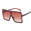 Women Sunglasses Red Fashion Square Glasses Big Frame - TheWellBeing4All