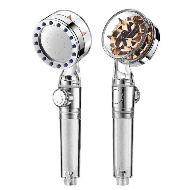Shower Head High Pressure with Fan and Filter Water Pressure Adjustable Rainfall Shower Water Saving ECO Shower Set - TheWellBeing4All