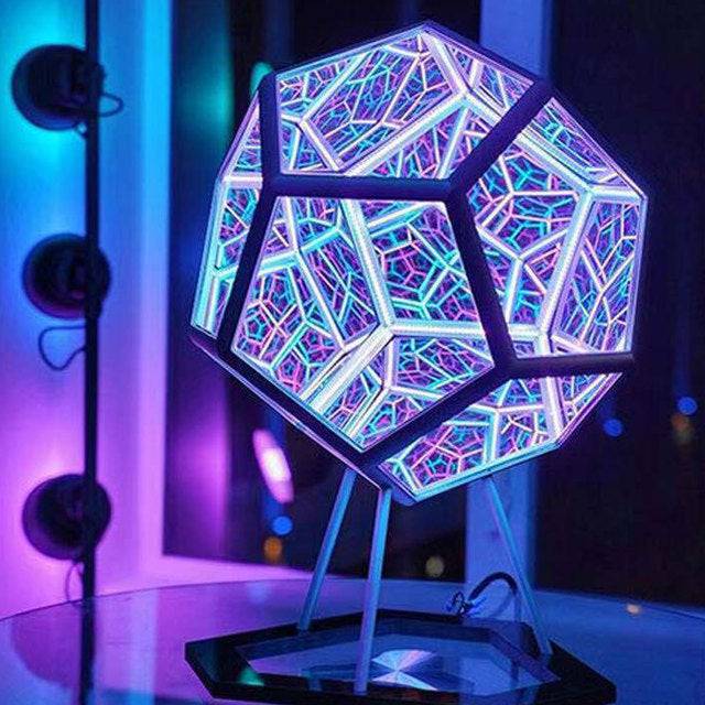 Color Art Light Fantasy Geometry Space LED Art Lamp - TheWellBeing4All