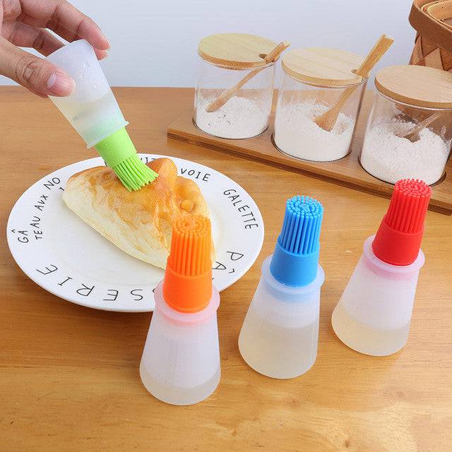 Silicone Oil Bottle Baking Barbecue Grill Oil Brush Dispenser - TheWellBeing4All
