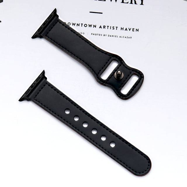 Genuine Leather Correa Strap for Apple Watch 7 Band 45/41mm 44/40mm 42/38mm Bracelet Apple Watch Strap for iWatch 6 5 4 3 2 1 SE - TheWellBeing4All