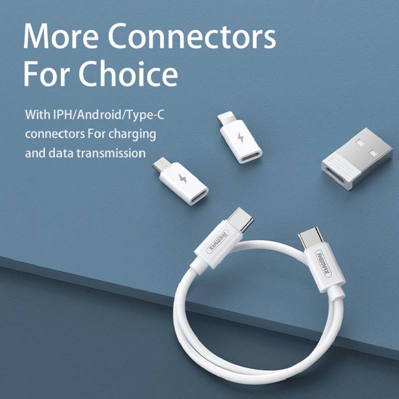 4in1 USB C Cable To USB Type C for Macbook & Iphone Fast Charging Data Wire Micro Lightning Cable Set - TheWellBeing4All