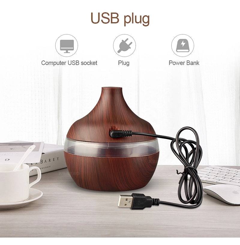 Ultrasonic Humidifier aromatherapy essential oil diffuser 300ML - TheWellBeing4All