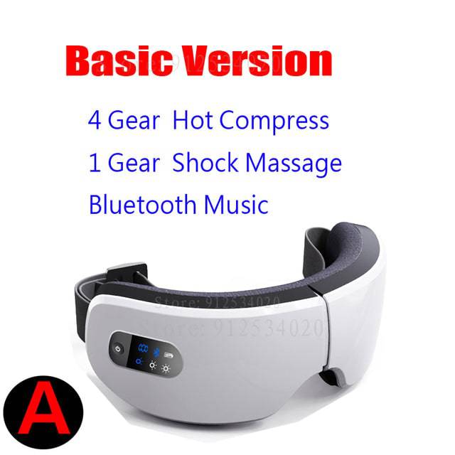 Smart Eye Massager Airbag Air Pressure Bag Eye Mask Care Vibrator Hot Compress Bluetooth Heating Fatigue Relief Foldable Massage - TheWellBeing4All