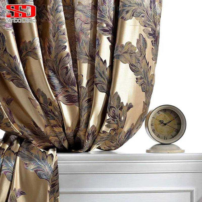 Simba Deco Peacock Blackout Curtains | Custom Luxury Jacquard Drapes