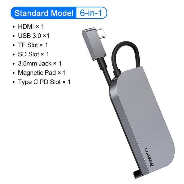 USB C HUB Type C HUB to HDMI-compatible USB 3.0 PD Port  Mobile Phone USB-C USB HUB Adapter - TheWellBeing4All