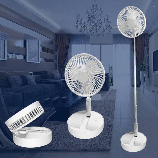 USB Rechargeable Portable Fan Folding Telescopic - TheWellBeing4All