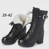 High-Heeled Boots with Thick Wool Lining-Genuine Snow Boots