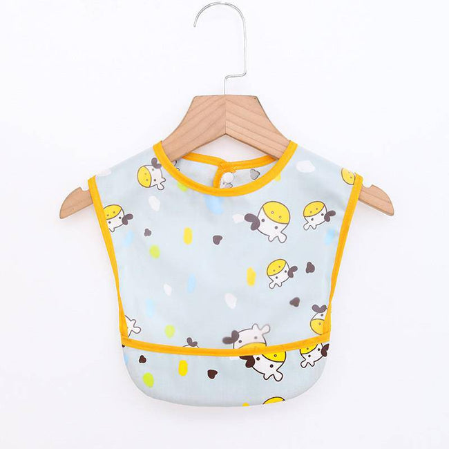 Baby Long Sleeve Scarf Waterproof Art Smock Feeding Bib Apron Pocket - TheWellBeing4All