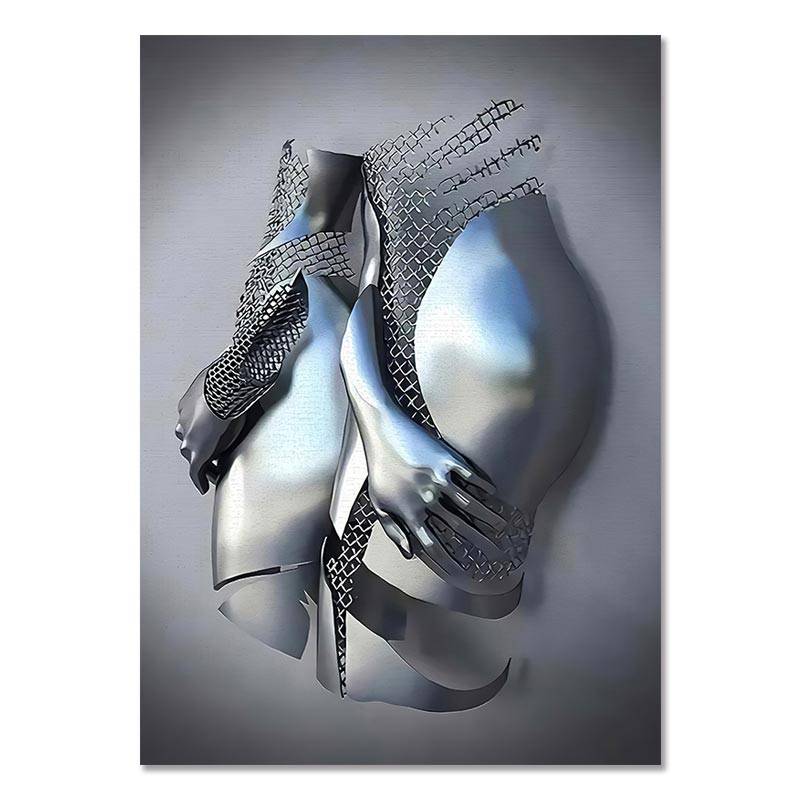 Metal Figure Statue Canvas Painting Romantic Abstract Posters Prints Wall Art Pictures Modern Living Room Decorations - TheWellBeing4All
