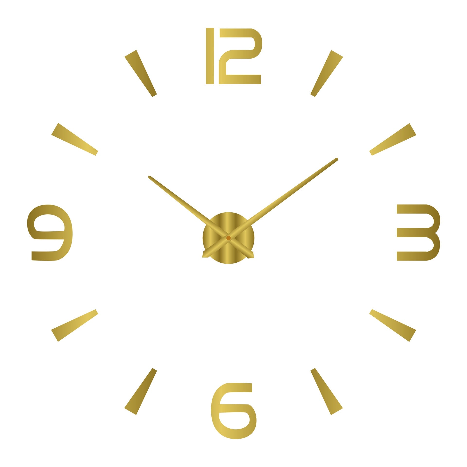 Modern Design Large Wall Clock 3D DIY Quartz Clocks Fashion Watches Acrylic Mirror Stickers Living Room - The Well Being The Well Being 053 Gold / 3D Diameter100-130CM The Well Being Modern Design Large Wall Clock 3D DIY Quartz Clocks Fashion Watches Acrylic Mirror Stickers Living Room