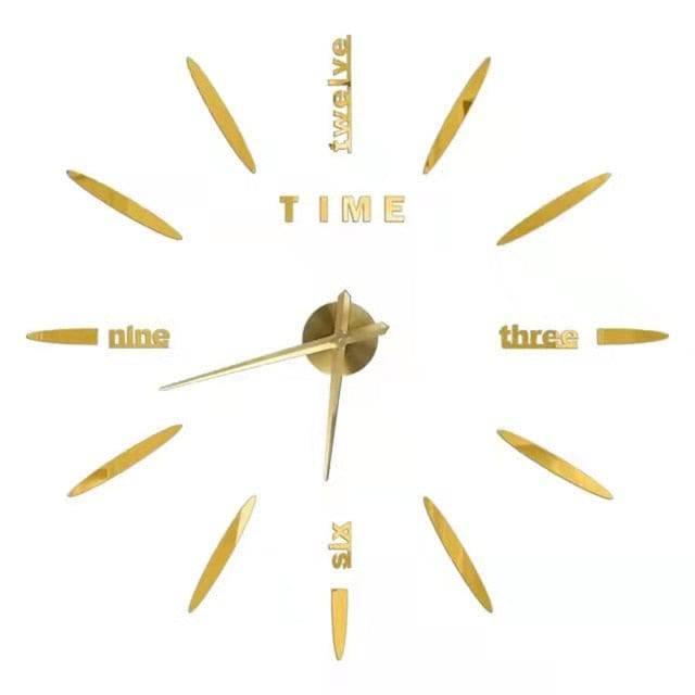 Modern Design Large Wall Clock 3D DIY Quartz Clocks Fashion Watches Acrylic Mirror Stickers Living Room - TheWellBeing4All