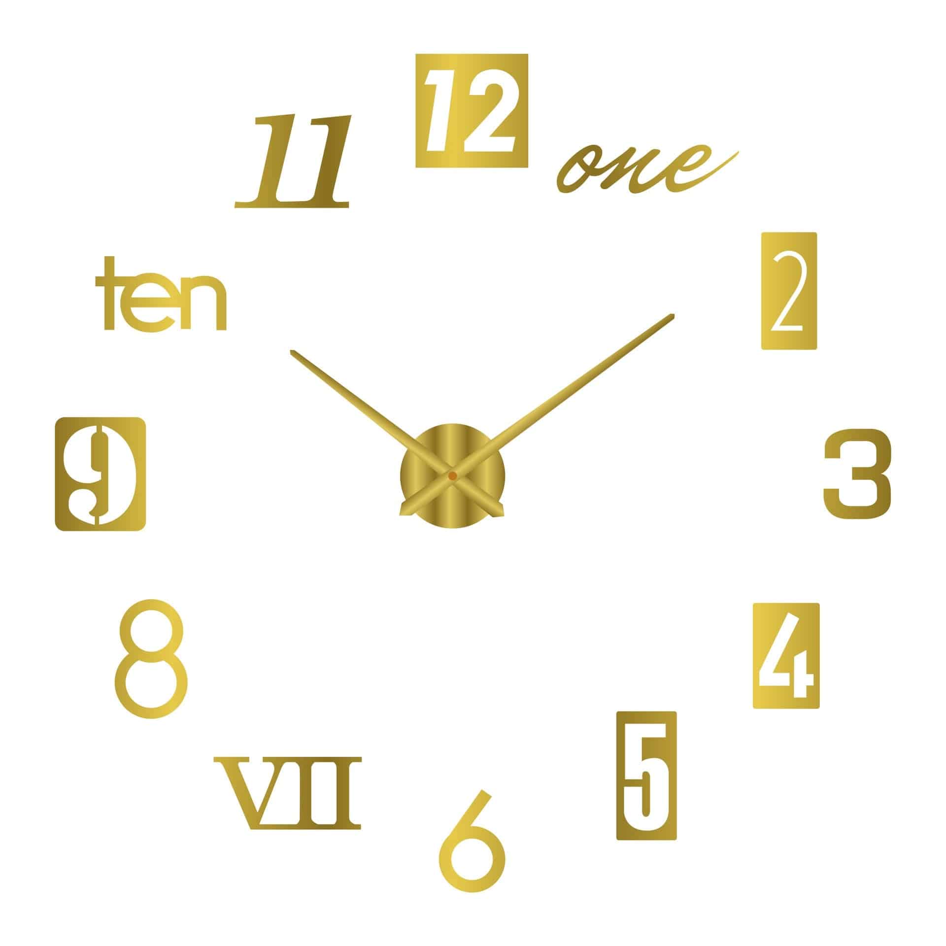 Modern Design Large Wall Clock 3D DIY Quartz Clocks Fashion Watches Acrylic Mirror Stickers Living Room - TheWellBeing4All