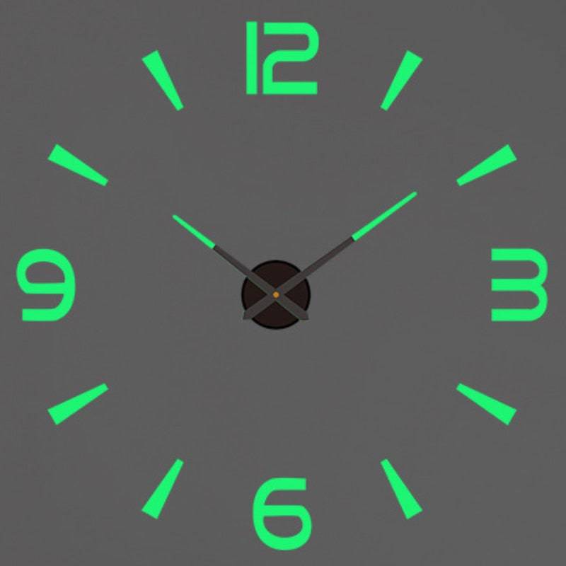 Modern Design Large Wall Clock 3D DIY Quartz Clocks Fashion Watches Acrylic Mirror Stickers Living Room - TheWellBeing4All